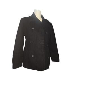 Steve Madden Black wool blend Peacoat Size Medium